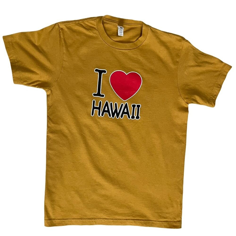 Mustard 'I Love Hawaii' T-Shirt Unisex size S